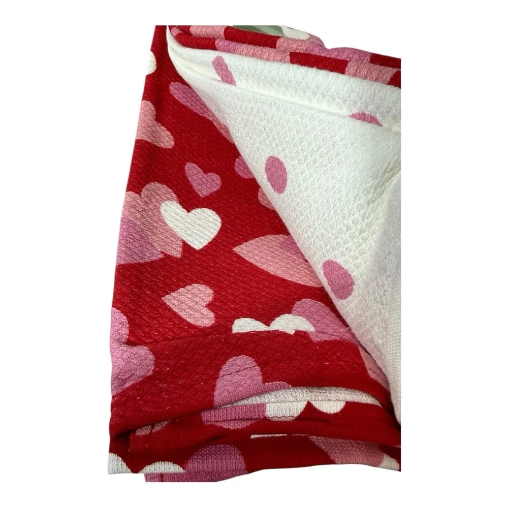 Kate Spade New York Kitchen Towels Hearts Red Pink Set of 3 NWT